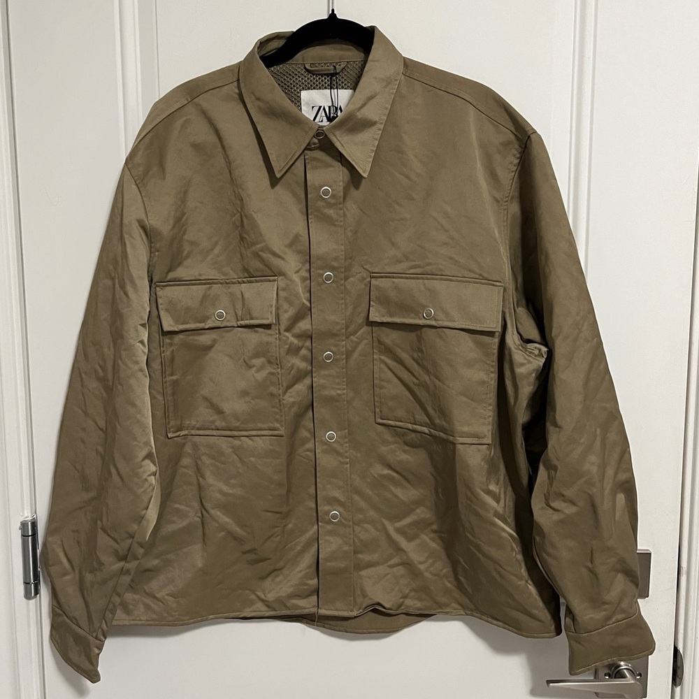 Zara Men's Satin Effect Technical Overshirt Limited Edition - Size XL